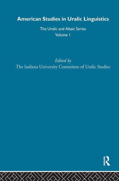 Felix J. Oinas, Fred W. Householder - American Studies in Uralic Linguistics, Inbunden