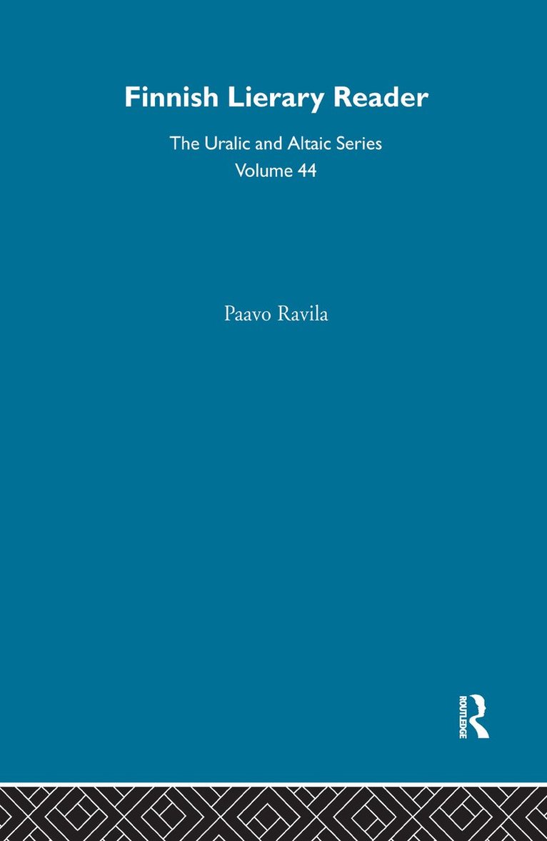 Paavo Raavila - Finnish Literary Reader, Inbunden