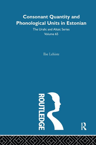 bokomslag Consonant Quantity and Phonological Units in Estonian