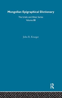 bokomslag Mongolian Epigraphical Dictionary in Reverse Listing
