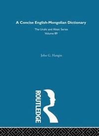 bokomslag A Concise English-Mongolian Dictionary