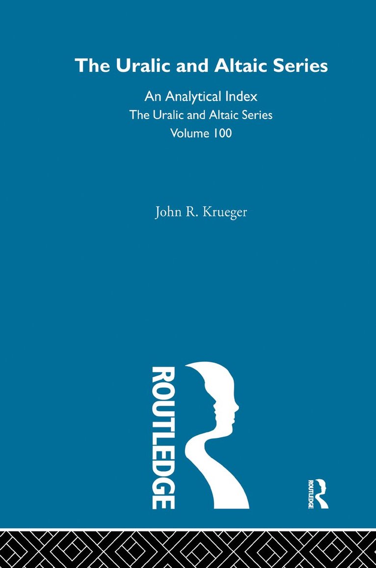 John R. Krueger - Uralic and Altaic Series, Inbunden