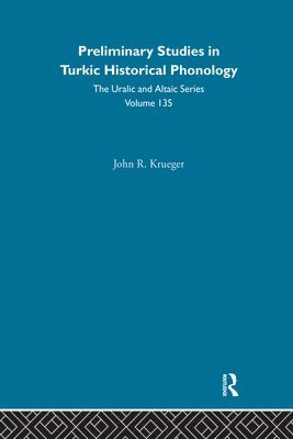 Preliminary Studies in Turkic Historical Phonology 1