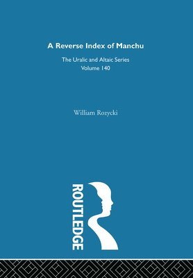 A Reverse Index of Manchu 1