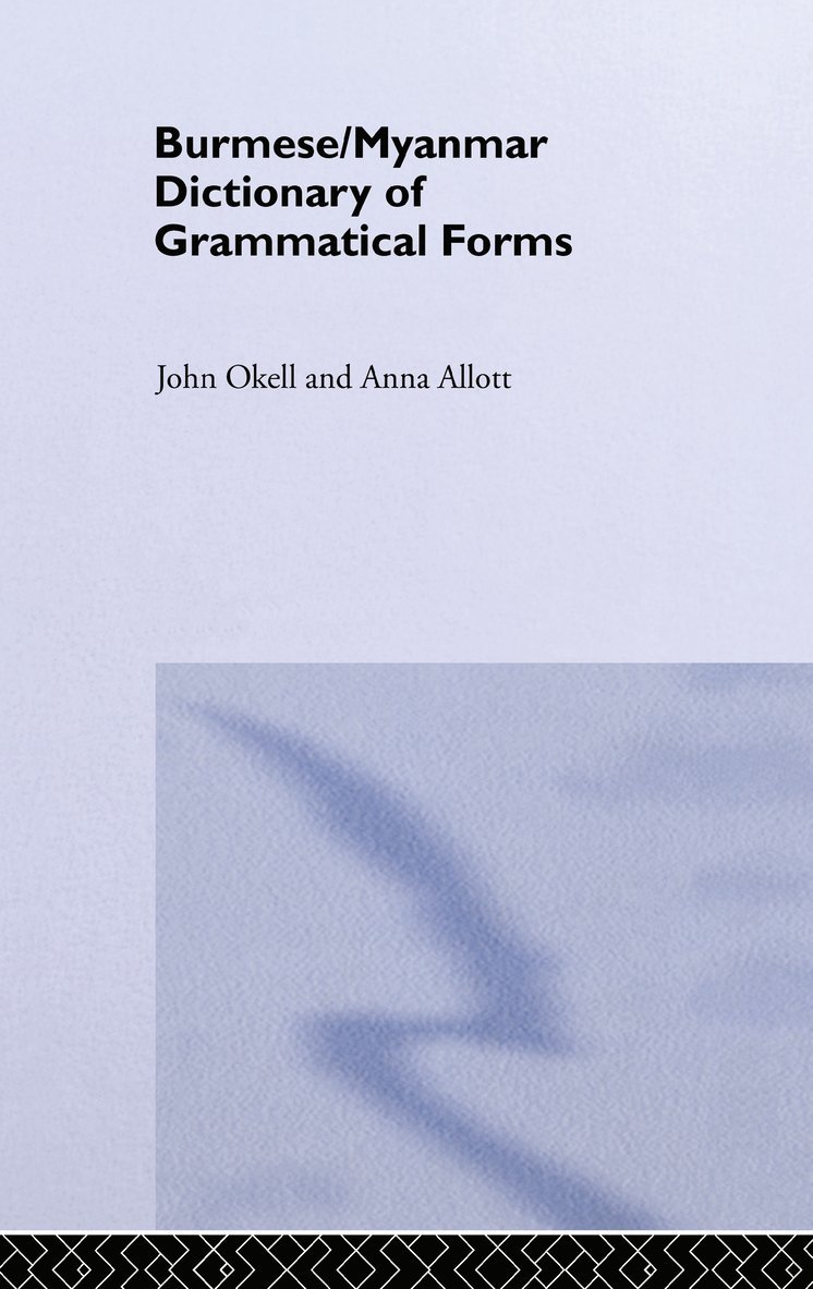 Burmese (Myanmar) Dictionary of Grammatical Forms