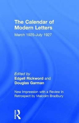 Edgell Rickword, D. Garman - Calendar Modern Letts 4v Cb, Inbunden