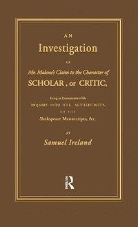 bokomslag Investigation into Mr. Malone's Claim to Charter of Scholar