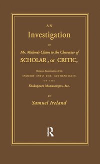 bokomslag Investigation into Mr. Malone's Claim to Charter of Scholar