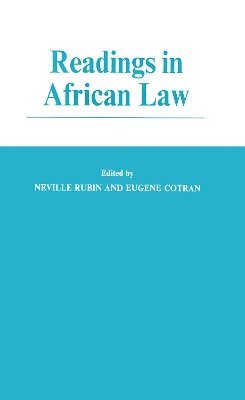 bokomslag Readings in African Law Cb