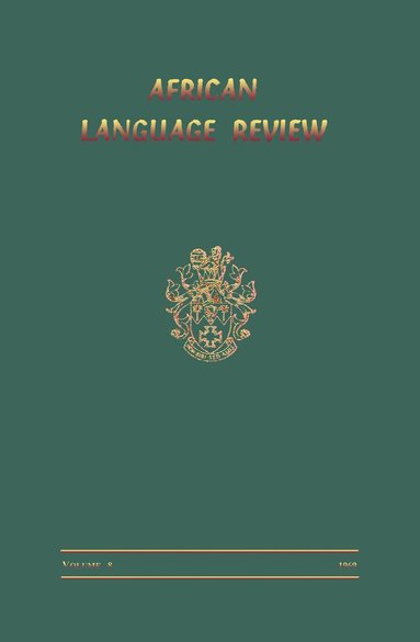 bokomslag African Language Review