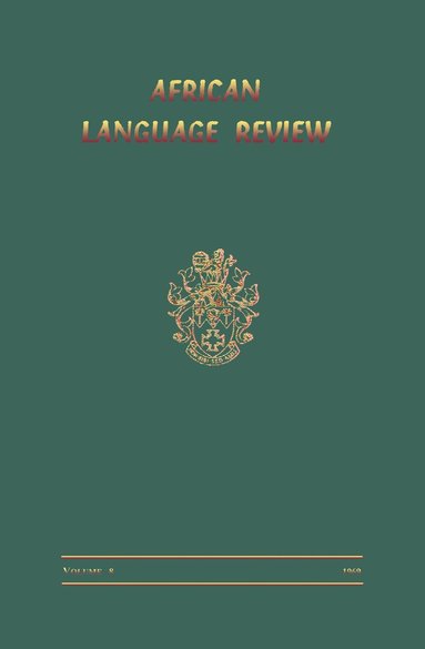 bokomslag African Language Review