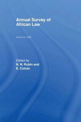 bokomslag Annual Survey of African Law Cb