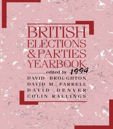 David Broughton - British Elections and Parties Yearbook 1994, Häftad