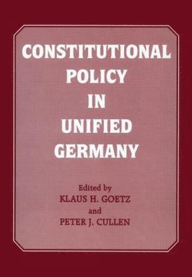 bokomslag Constitutional Policy in Unified Germany