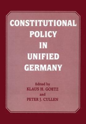 bokomslag Constitutional Policy in Unified Germany