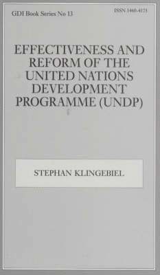 bokomslag Effectiveness and Reform of the United Nations Development Programme (UNDP)