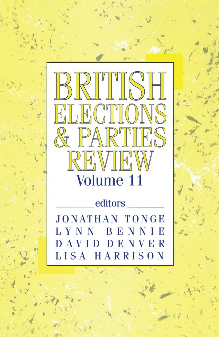 Lyn Bennie, David Denver, Lisa Harrison, Jon Tonge - British Elections & Parties Review, Häftad