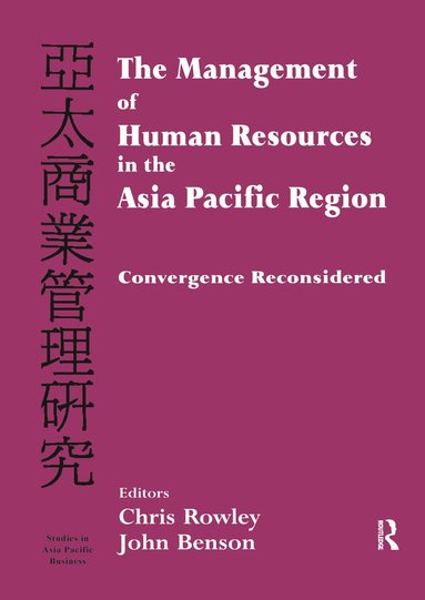bokomslag Management of Human Resources in the Asia Pacific Region