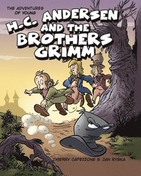 bokomslag The Adventures of Young H. C. Andersen and the Brothers Grimm