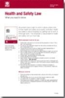 Health and Safety Executive - Health and safety law: what you should know foldable pocket cards (pack of 25), Häftad
