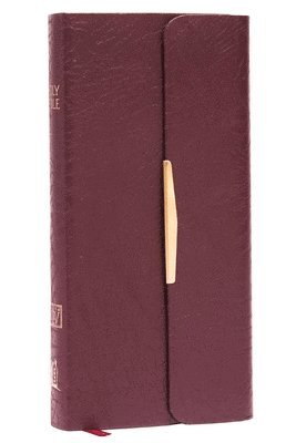 KJV Compact Checkbook Bible, Burgundy Bonded Leather, Red Letter: King James Version, Holy Bible 1