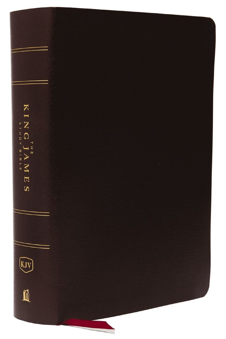 Thomas Nelson, Thomas Nelson - KJV, The King James Study Bible, Bonded Leather, Burgundy, Thumb Indexed, Red Letter, Full-Color Edition, Inbunden