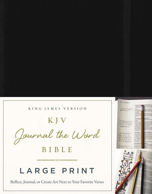 KJV Large Print Bible, Journal the Word, Reflect, Journal or Create Art Next to Your Favorite Verses (Black Hardcover, Red Letter, Comfort Print: King James Version, Holy Bible) 1