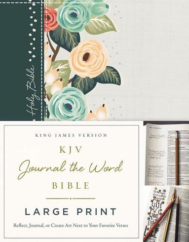 bokomslag KJV Large Print Bible, Journal the Word, Reflect, Journal or Create Art Next to Your Favorite Verses (Green Cloth Over Board, Red Letter, Comfort Print: King James Version)