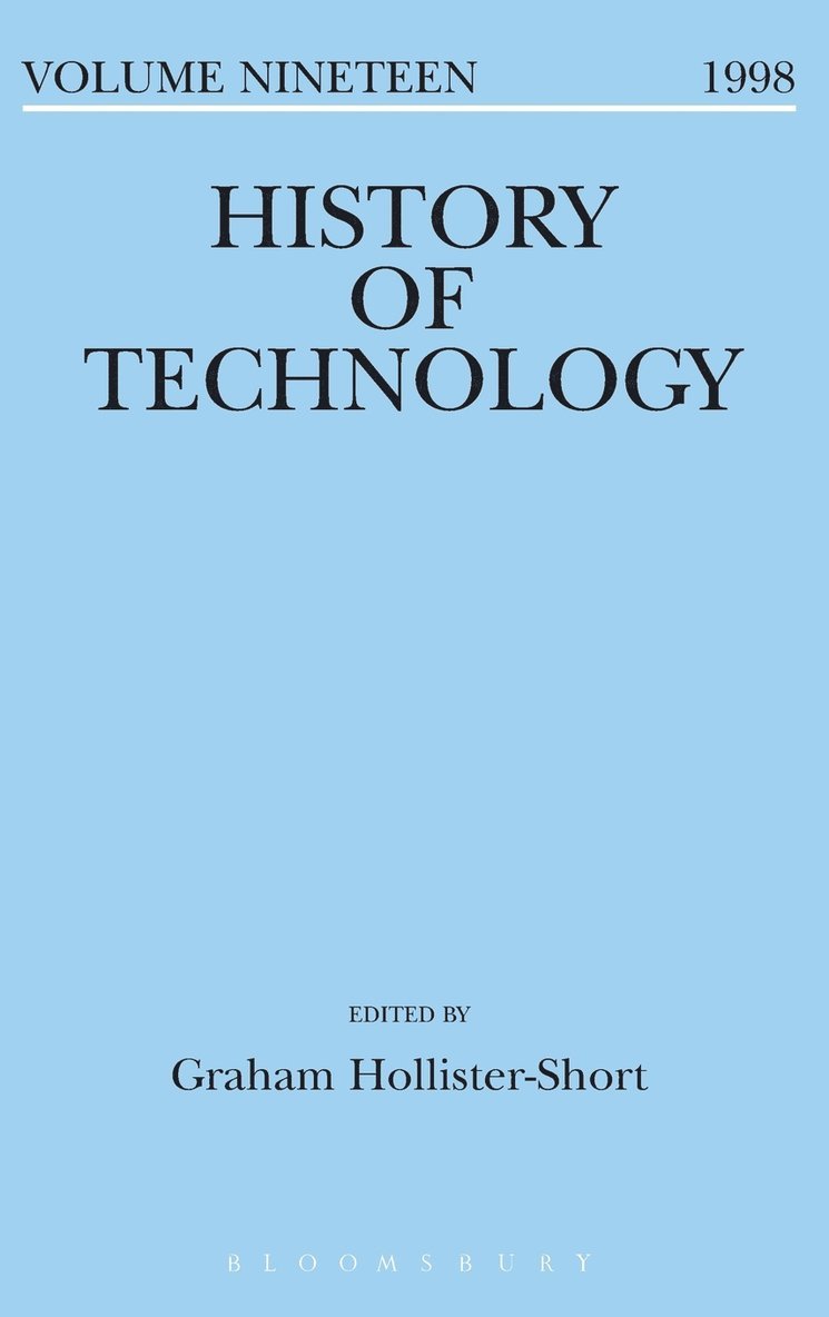 History of Technology: Vol.19 1