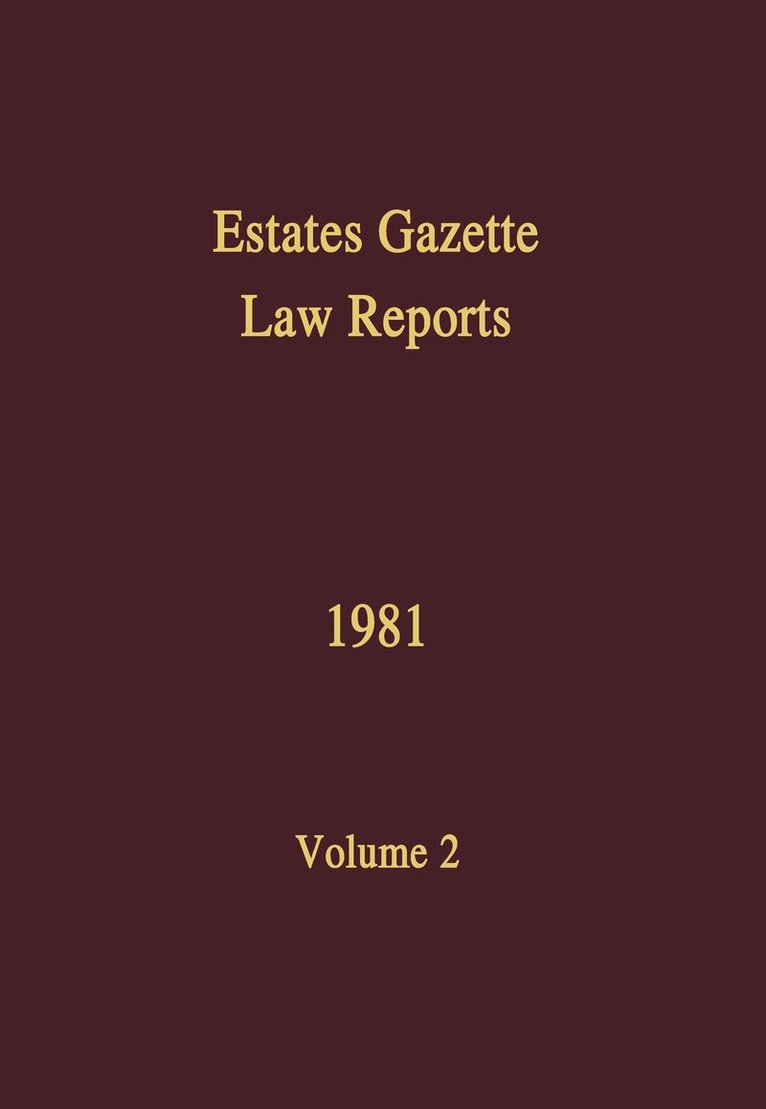 J Muir Watt - EGLR 1981, Häftad