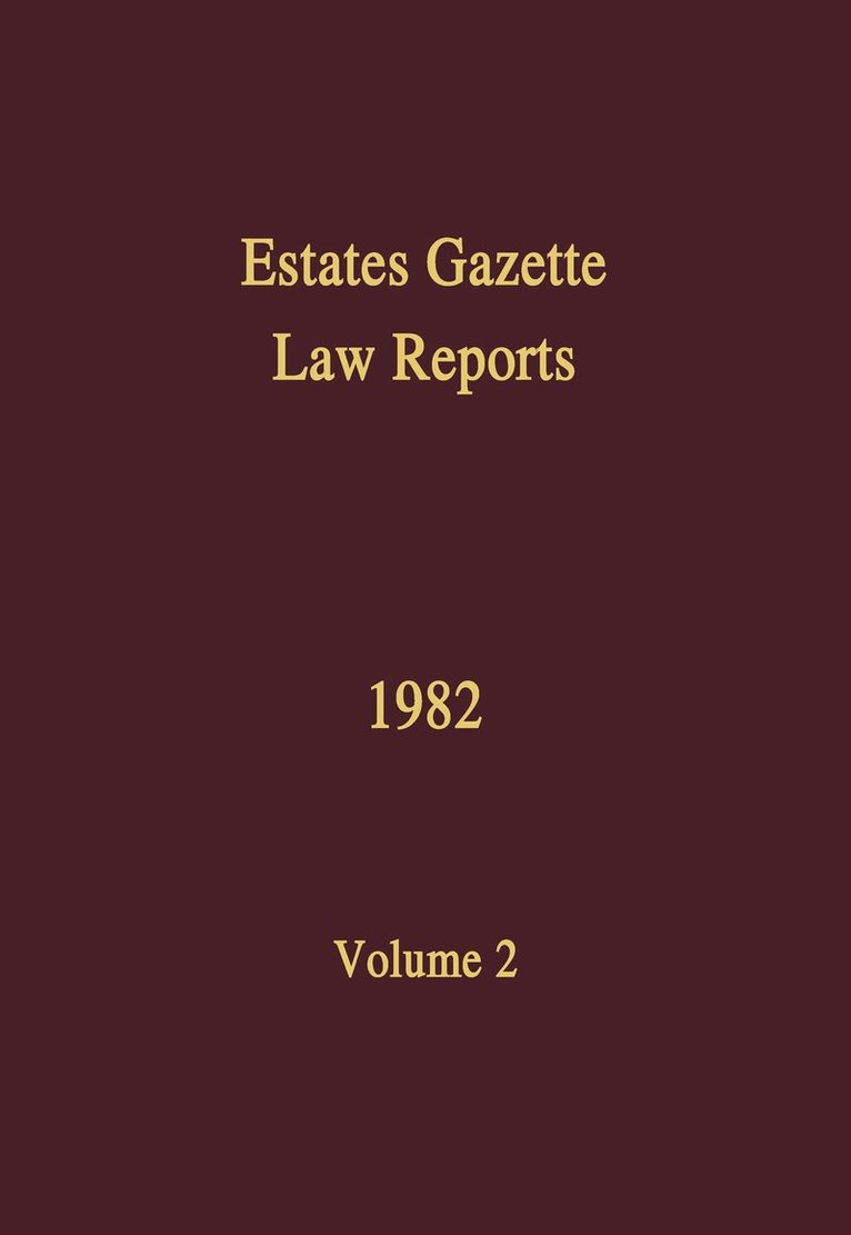 J Muir Watt - EGLR 1982, Häftad
