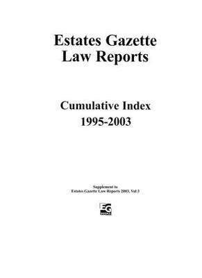 EGLR Cumulative Index 1995 - 2003 1