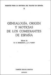 bokomslag Genealogia, Origen y Noticias de los Comediantes de Espana: 2