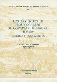 bokomslag Los Arriendos de los Corrales de Comedias de Madrid: 1587-1719