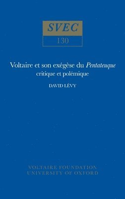 bokomslag Voltaire et son exegese du Pentateuque