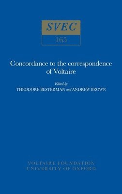 Concordance to the Correspondence of Voltaire 1