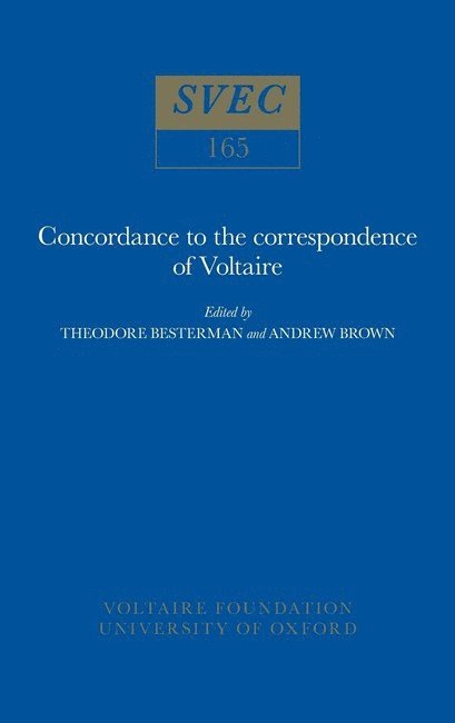 Concordance to the Correspondence of Voltaire