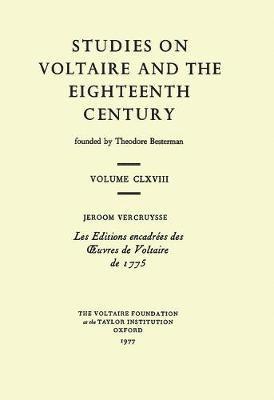 Les Editions encadres des uvres de Voltaire de 1775 1