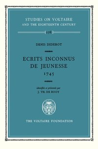 bokomslag Denis Diderot, Ecrits Inconnus de Jeunesse 1745