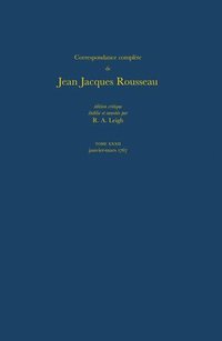 bokomslag Correspondance complte de Rousseau (Complete Correspondence of Rousseau) 32