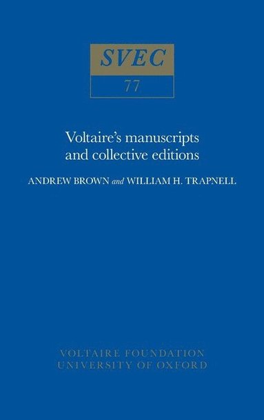 bokomslag Voltaire's manuscripts and collective editions
