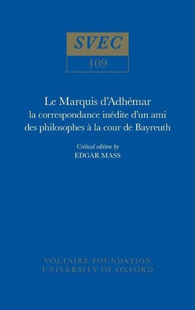 bokomslag Le Marquis d'Adhémar
