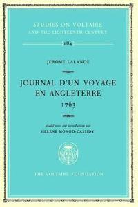 bokomslag Jerome Lalande, Journal d'un Voyage en Angleterre 1763