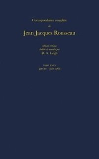 bokomslag Correspondance complte de Rousseau (Complete Correspondence of Rousseau) 35