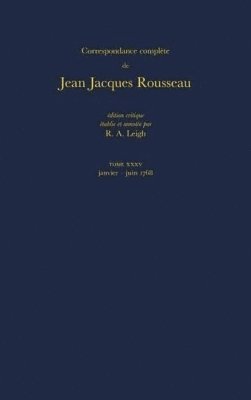 bokomslag Correspondance complte de Rousseau (Complete Correspondence of Rousseau) 35