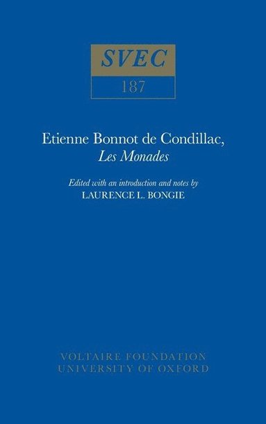 bokomslag Etienne Bonnot de Condillac, 'Les Monades'