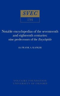 bokomslag Notable encyclopedias of the seventeenth and eighteenth centuries