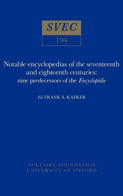 Notable encyclopedias of the seventeenth and eighteenth centuries 1