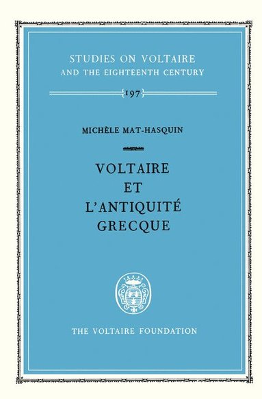 bokomslag Voltaire et l'antiquité grecque