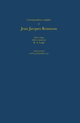 Correspondance complte de Rousseau (Complete Correspondence of Rousseau) 38 1